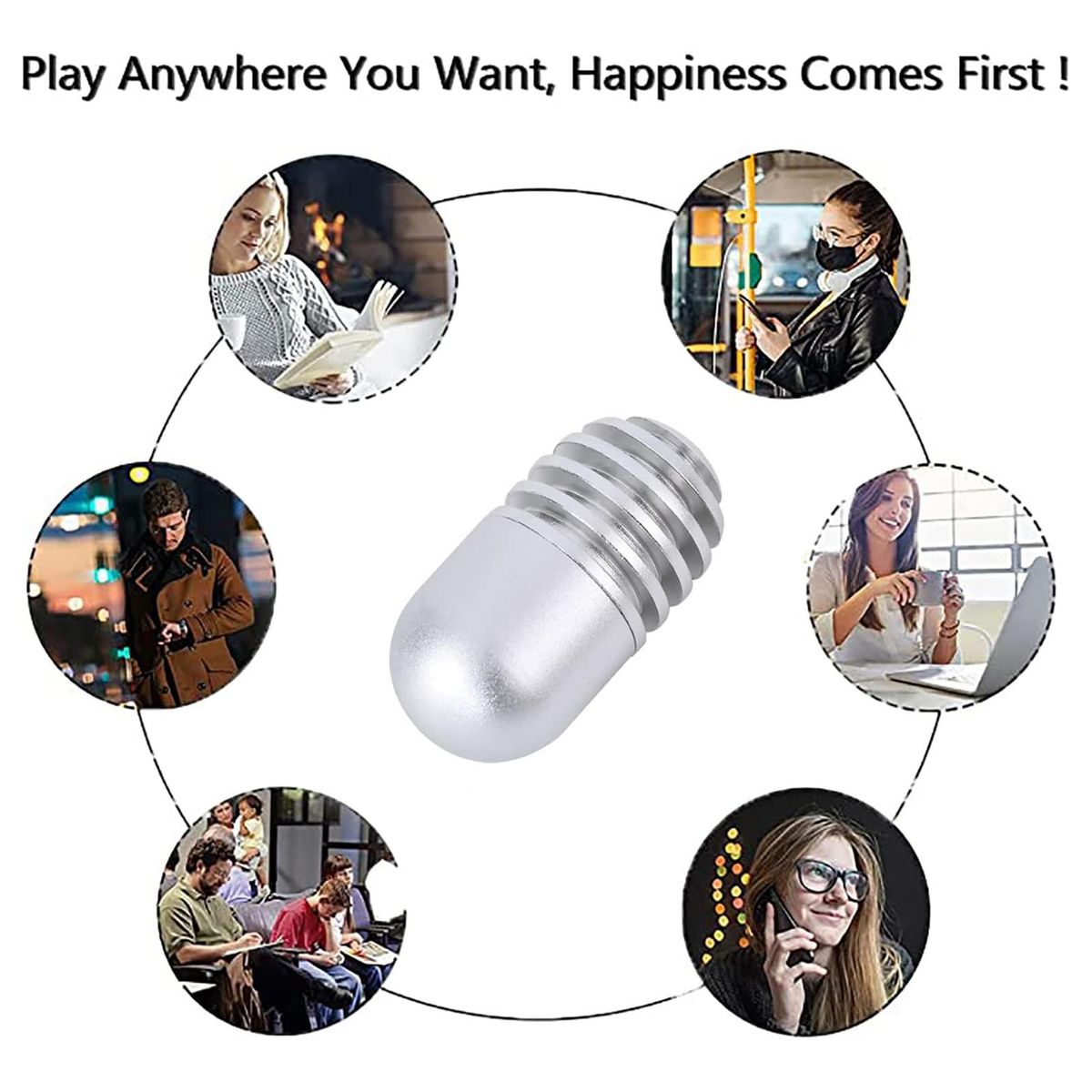 Tactile Toy Hand Push Sensory Toy Silver