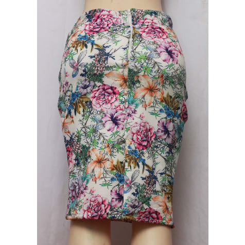 Panan Floral Print Pencil Skirt - Multicolour