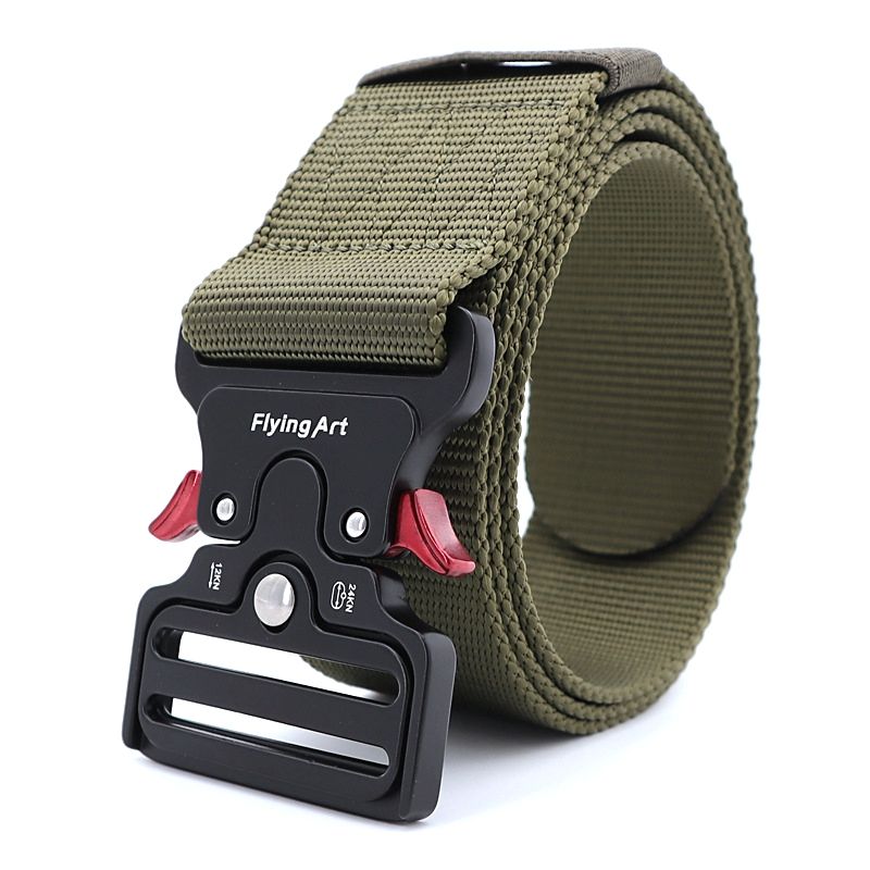(5cm Black)  Belt Men's Heavy Duty 3.8CM 5.0CM Width   Security Waist Strap Automatic Metal Bu JIN
