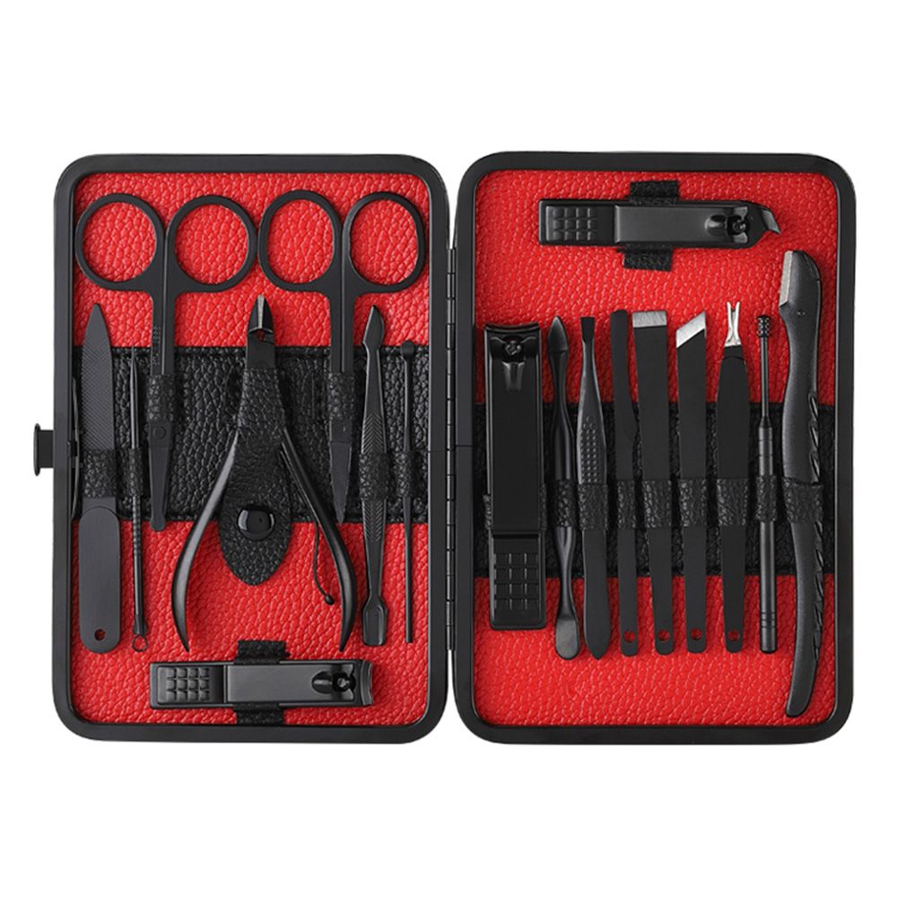 18pcs Professional Pedicure Manicure Tool Kit Nail Clippers