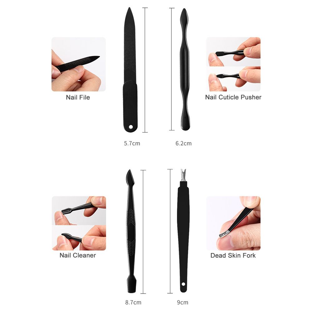 18pcs Professional Pedicure Manicure Tool Kit Nail Clippers