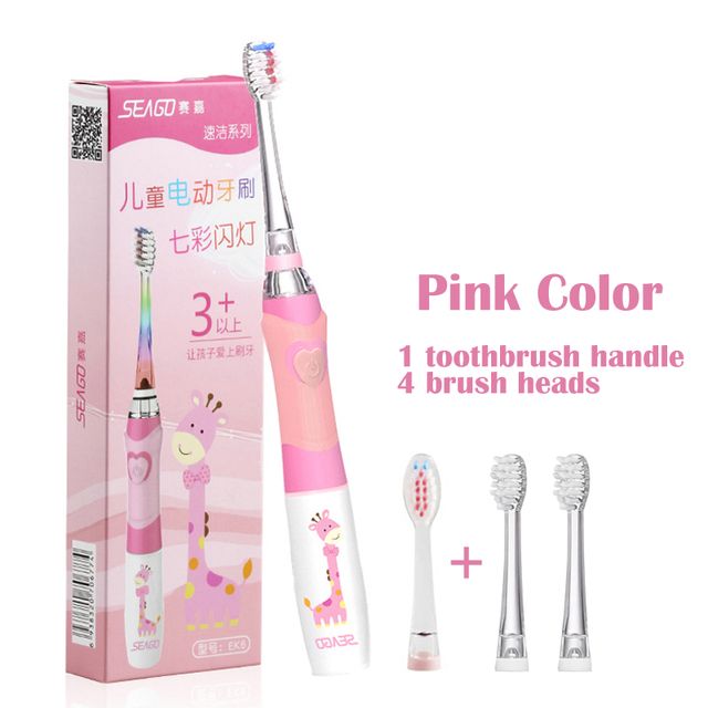 Kids Sonic Electric Toothbrush Colorful Led Toothbrush