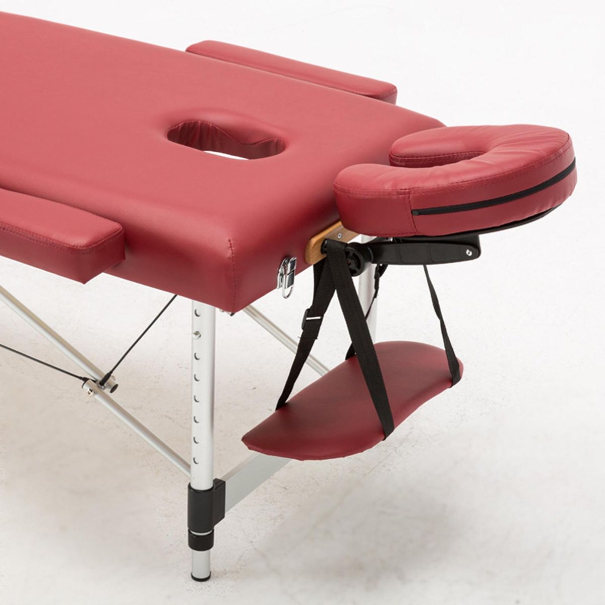 Massage Table Armrest Adjustable For Massage Bed Portable Massage Red