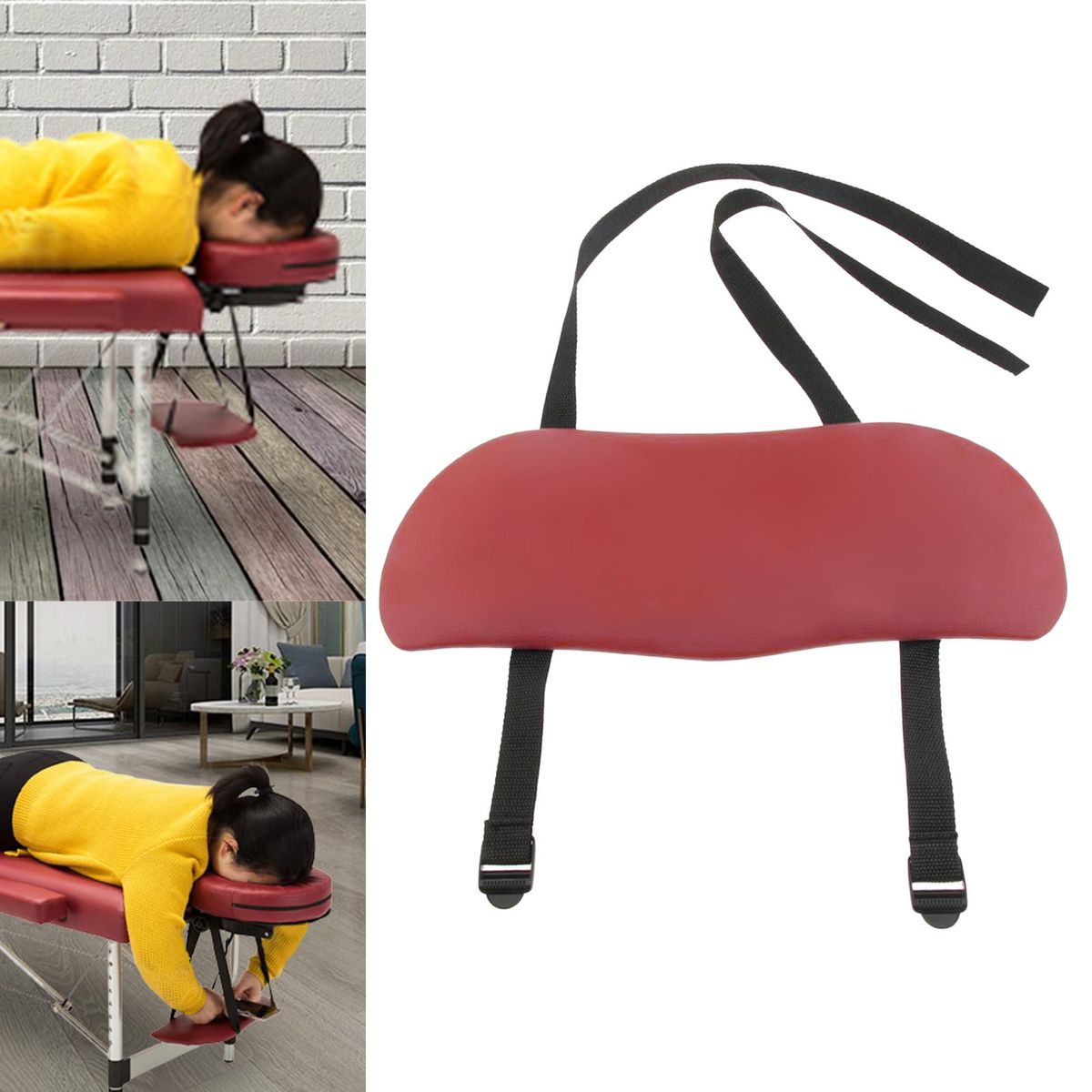 Massage Table Armrest Adjustable For Massage Bed Portable Massage Red