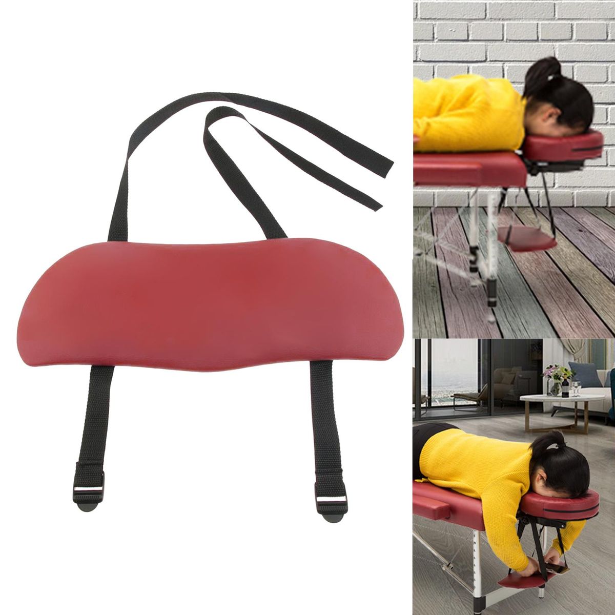 Massage Table Armrest Adjustable For Massage Bed Portable Massage Red