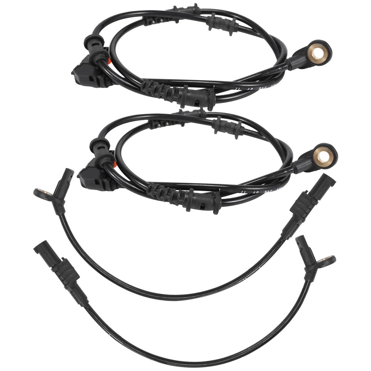 SET(4Pcs) Front Rear ABS Wheel Speed Sensor for Mercedes-Benz W164 ML350 ML320 GL350 GL450 R350 1645400717+1645400917