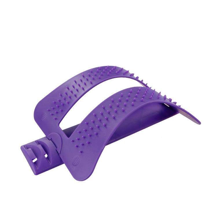 Body Spine Massager Relaxation Stretcher Back Pain Relief Back Stretching Device Lumbar Brace Massager Health Care Tool Purple