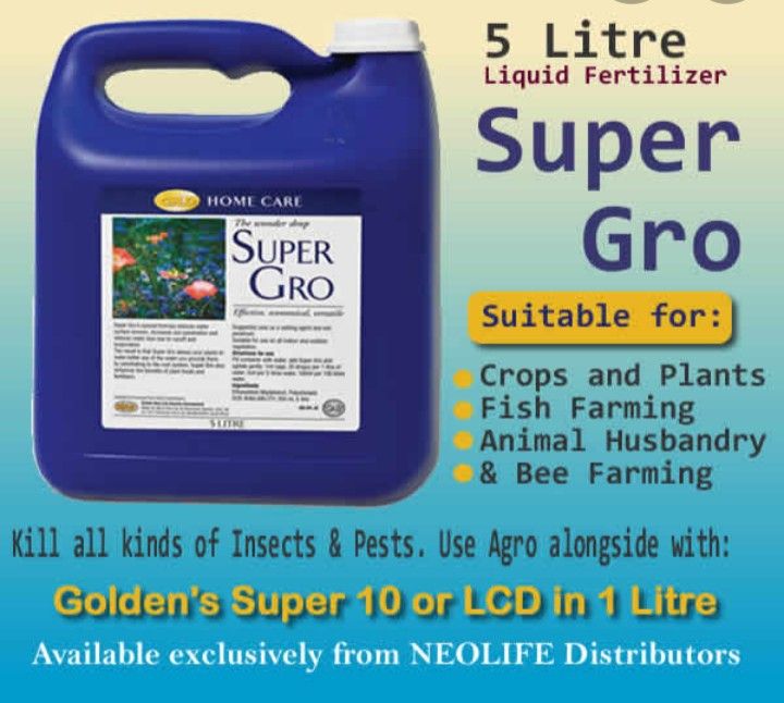5 Liters Of Super Gro Organic Liquid Fertilizer