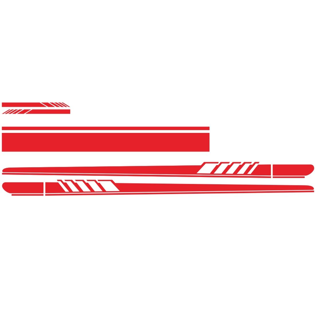 5 In 1 Car Styling Stripe Hood PVC Sticker Auto Decorative Sticker (Red)