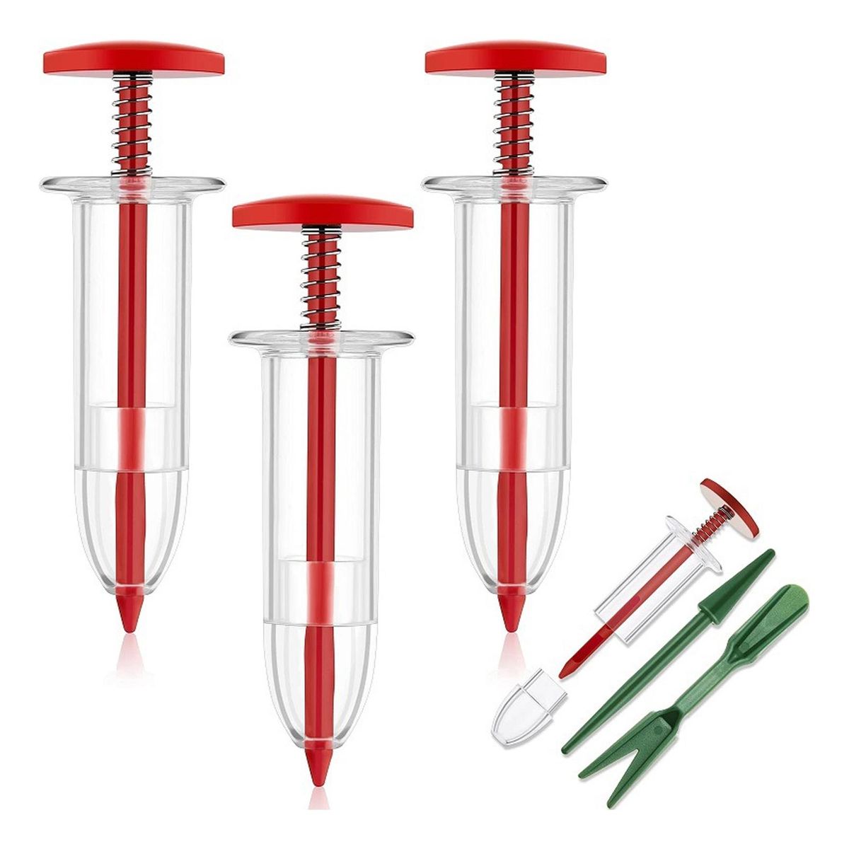 Garden Sower Garden Bonsai Sowing Dispenser Groundnut Planter Red