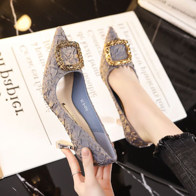 Unique Design High Heels Coming-of-age Ceremony Heel -Blue
