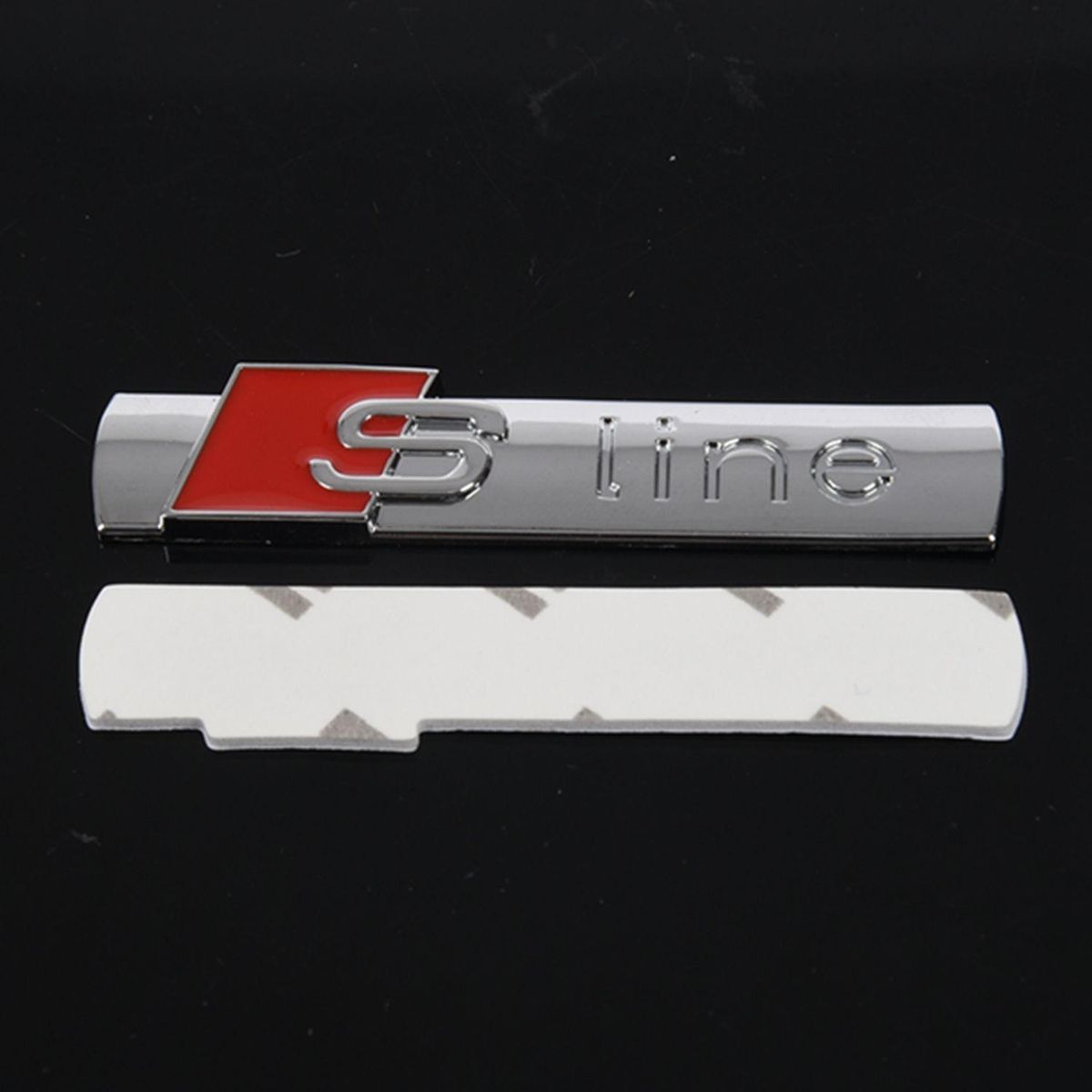 Automobiles 3D Metal Car Stickers S Line Sticker Car Covers for Audi A3 A4 A5 A6 Q3 Q5 Q7 Auto Decal Accessories Car Styling Sports Version Bright silver