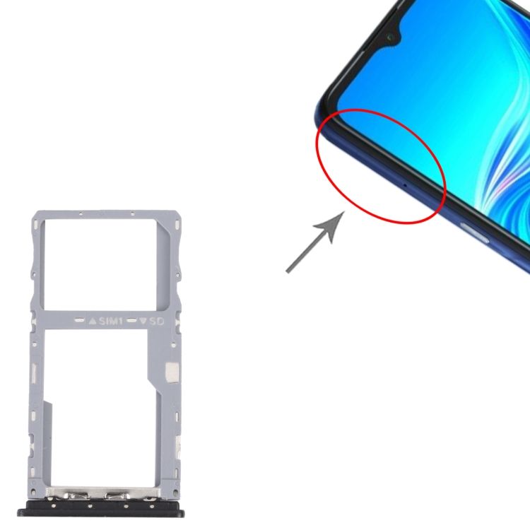 For Alcatel 1S 2021 SIM Card Tray + Micro SD Card Tray