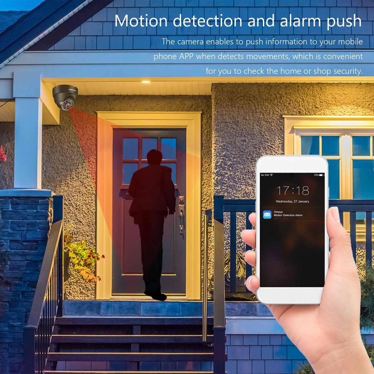 1080P Full High Definition Security Camera Surveillance AHD Camera Outdoor Weatherproof,Infrared Night Vision,Motion Detection for Analog DVR NTSC System