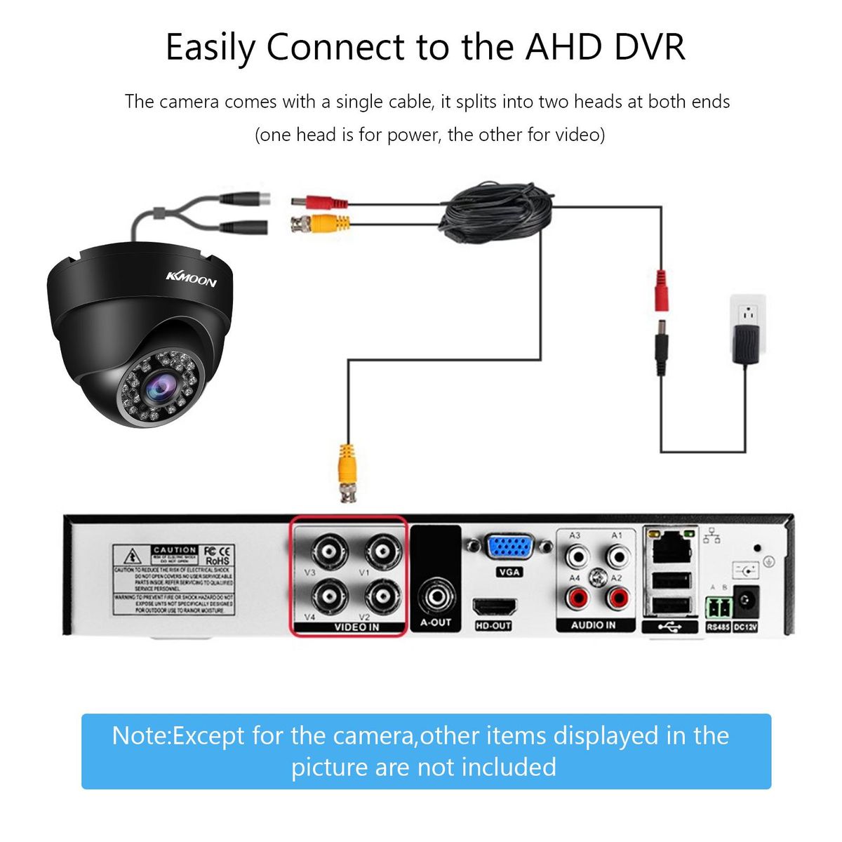 1080P Full High Definition Security Camera Surveillance AHD Camera Outdoor Weatherproof,Infrared Night Vision,Motion Detection for Analog DVR NTSC System