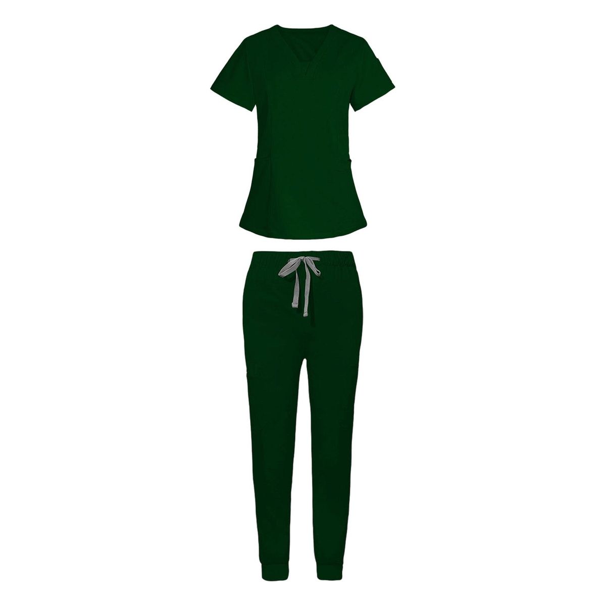 Women Nurse Work Uniforms Workwear Scrubs Work Dark Green