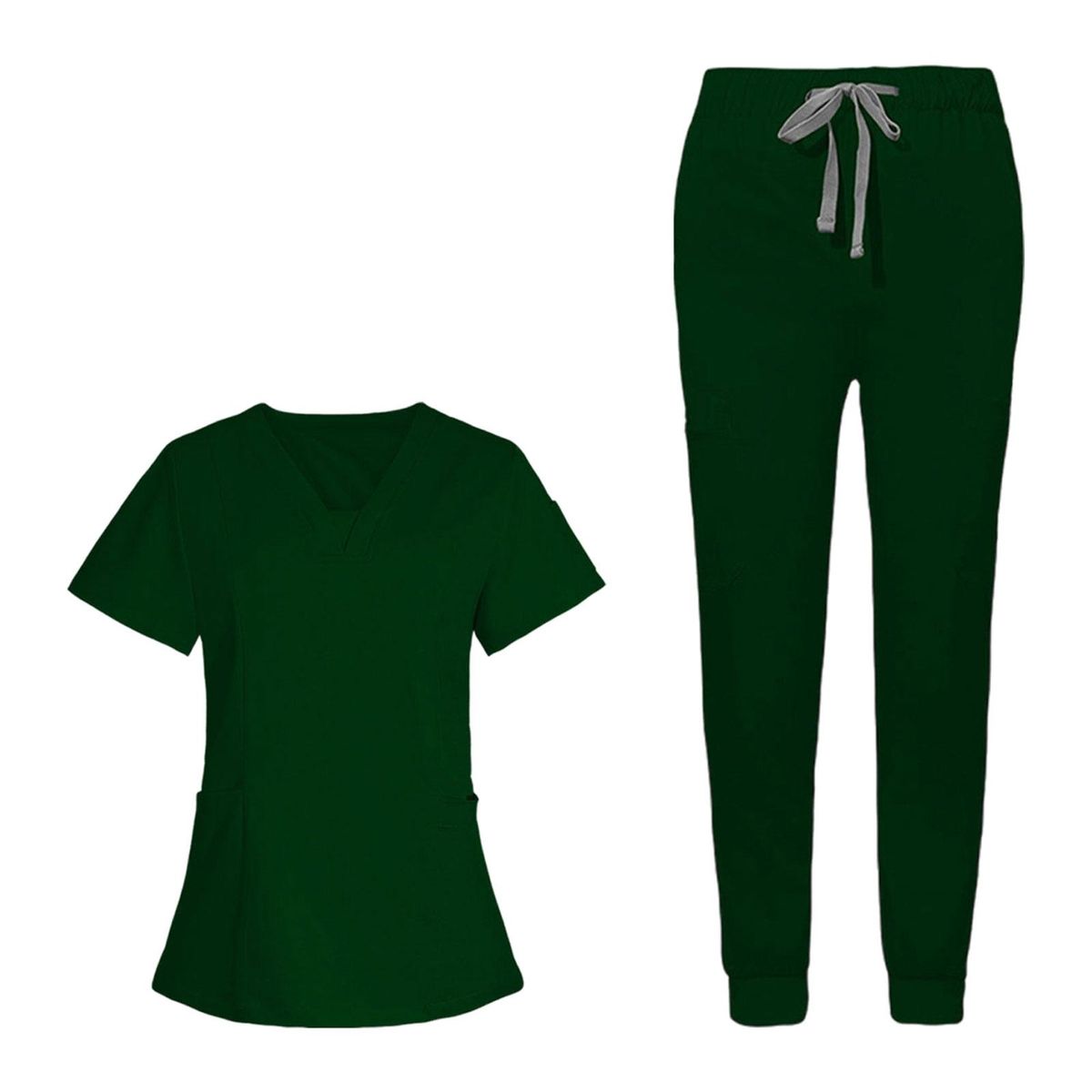 Women Nurse Work Uniforms Workwear Scrubs Work Dark Green