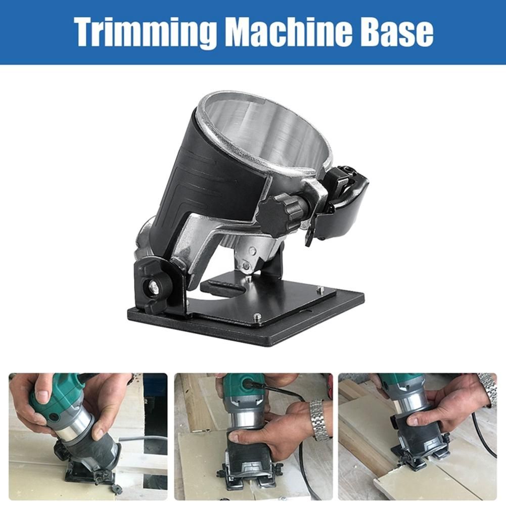 Aluminum Alloy Trimmer Machine Base Inclined Board Woodworking Edge Cutter for Makita Battery Electric Trimming Machine