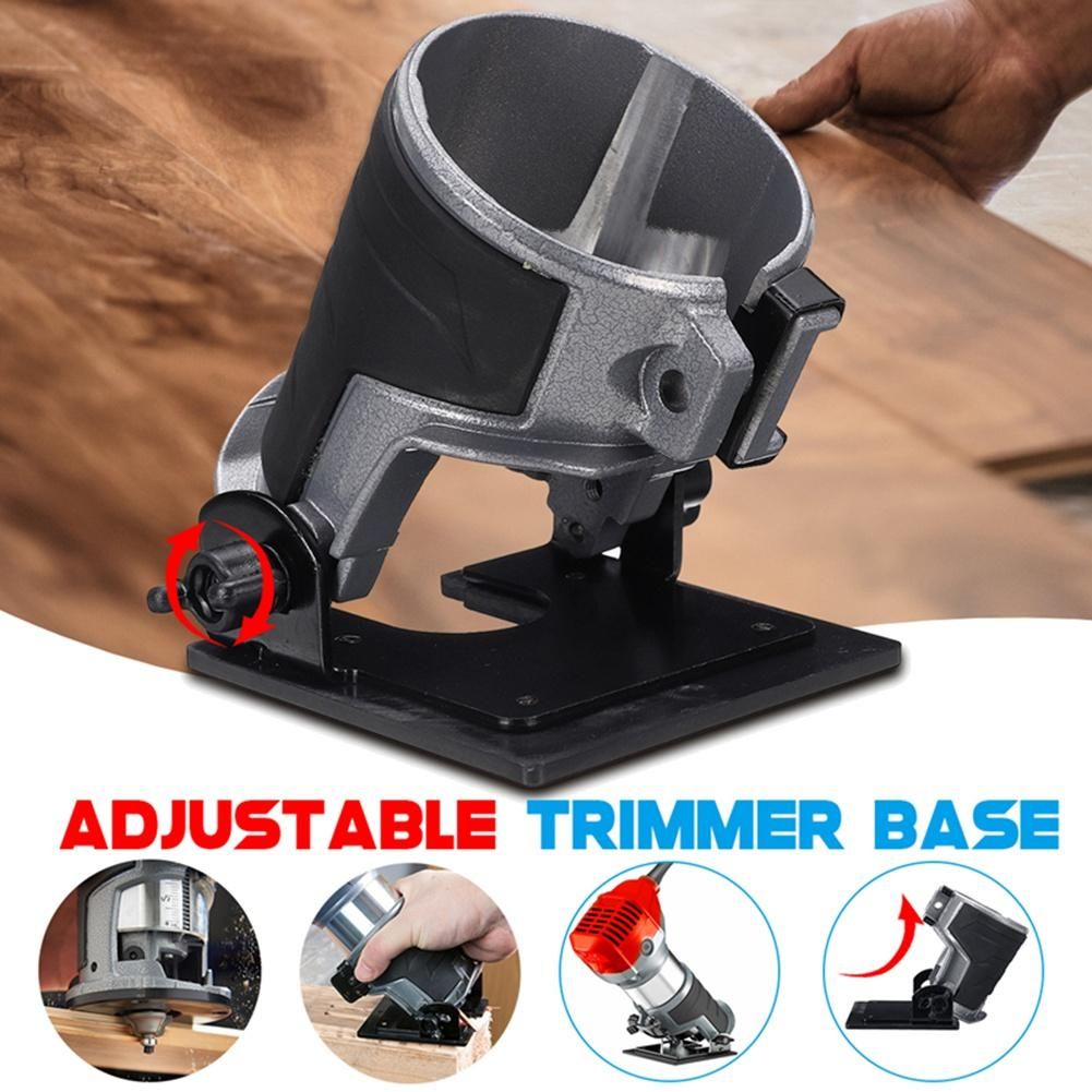 Aluminum Alloy Trimmer Machine Base Inclined Board Woodworking Edge Cutter for Makita Battery Electric Trimming Machine
