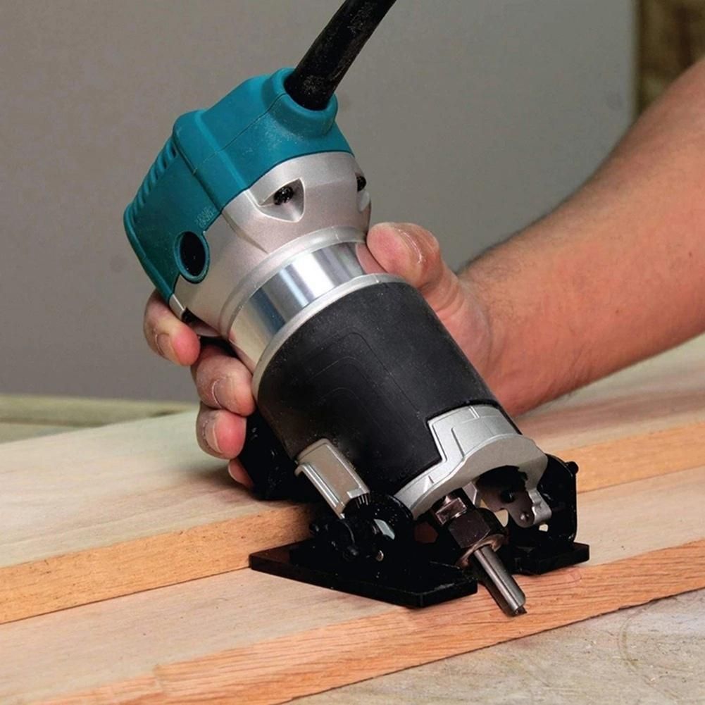 Aluminum Alloy Trimmer Machine Base Inclined Board Woodworking Edge Cutter for Makita Battery Electric Trimming Machine
