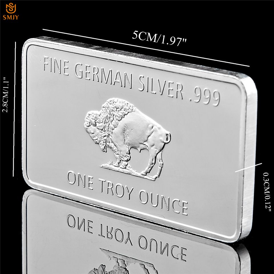 Fine Germany Silver Mint 1 Troy Ounce Buffalo Euro Silver