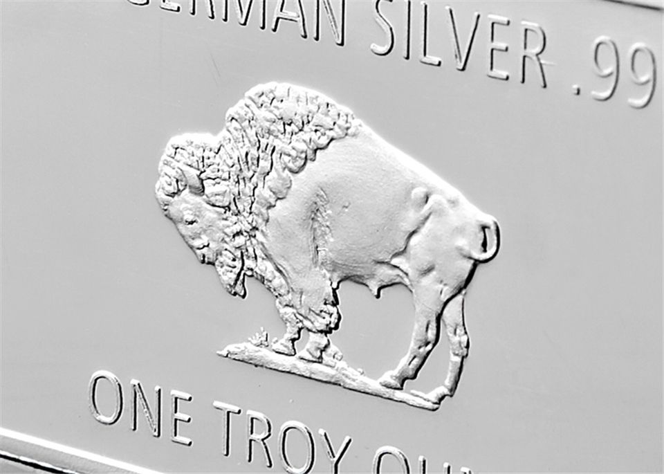 Fine Germany Silver Mint 1 Troy Ounce Buffalo Euro Silver