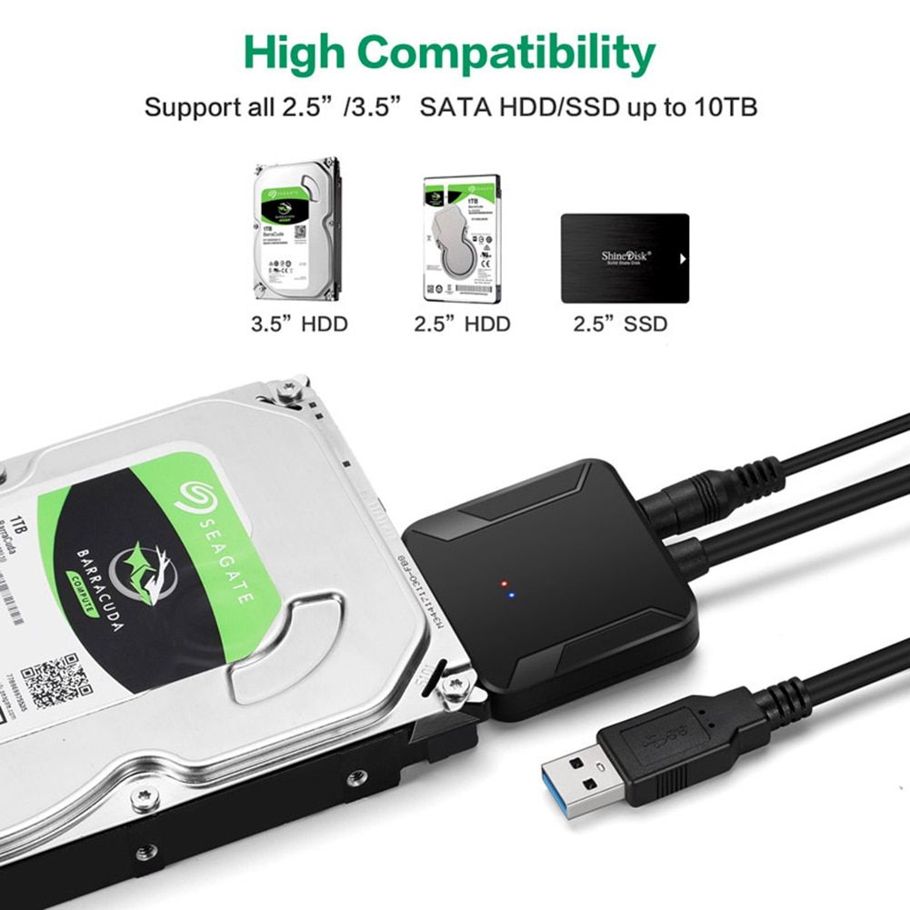 USB 3.0 To SATA 3 Cable SATA To USB Adapter Convert Cables Support 2.5/3.5 Inch External HDD SSD Hard Disk Drive Adapter