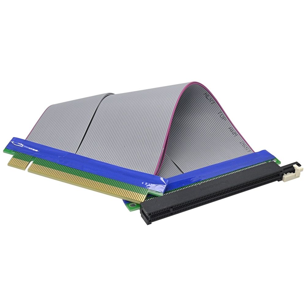 PCI-E 16X To 16X Riser Card PCIe X16 Extender Flexible Ribbon Extension Cable Adapter For Graphics Card Machine