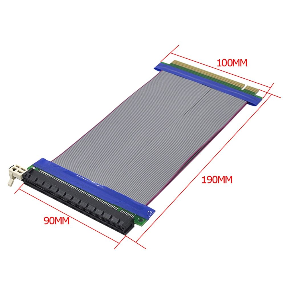 PCI-E 16X To 16X Riser Card PCIe X16 Extender Flexible Ribbon Extension Cable Adapter For Graphics Card Machine