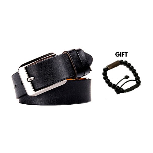 Men's Leather Hide Belt + Gift