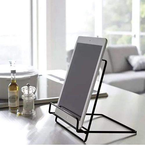 Desktop Folding Bookshelf Home Music Stand Phone Tablet Stand(Black)