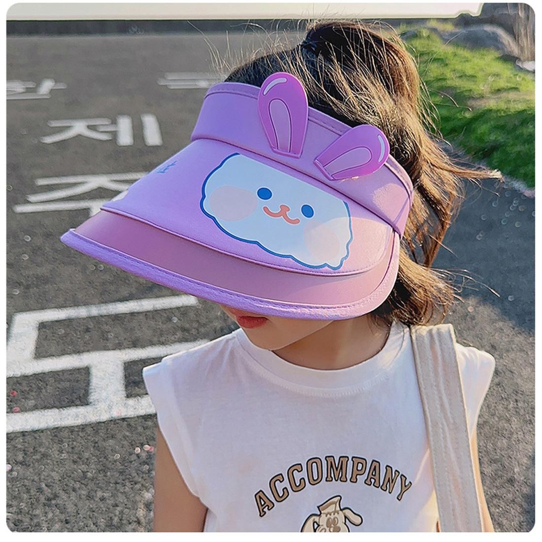 Cartoon Visor Hat for Kids Age 3-10 Years