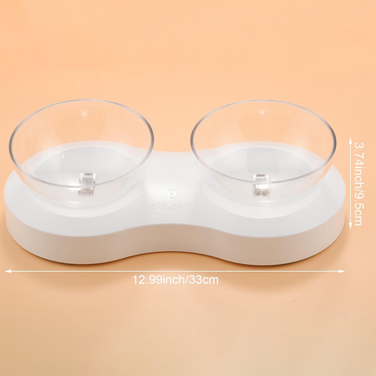 e els pet Raised Pet Bowls for Cats and Small Dogs Plastic