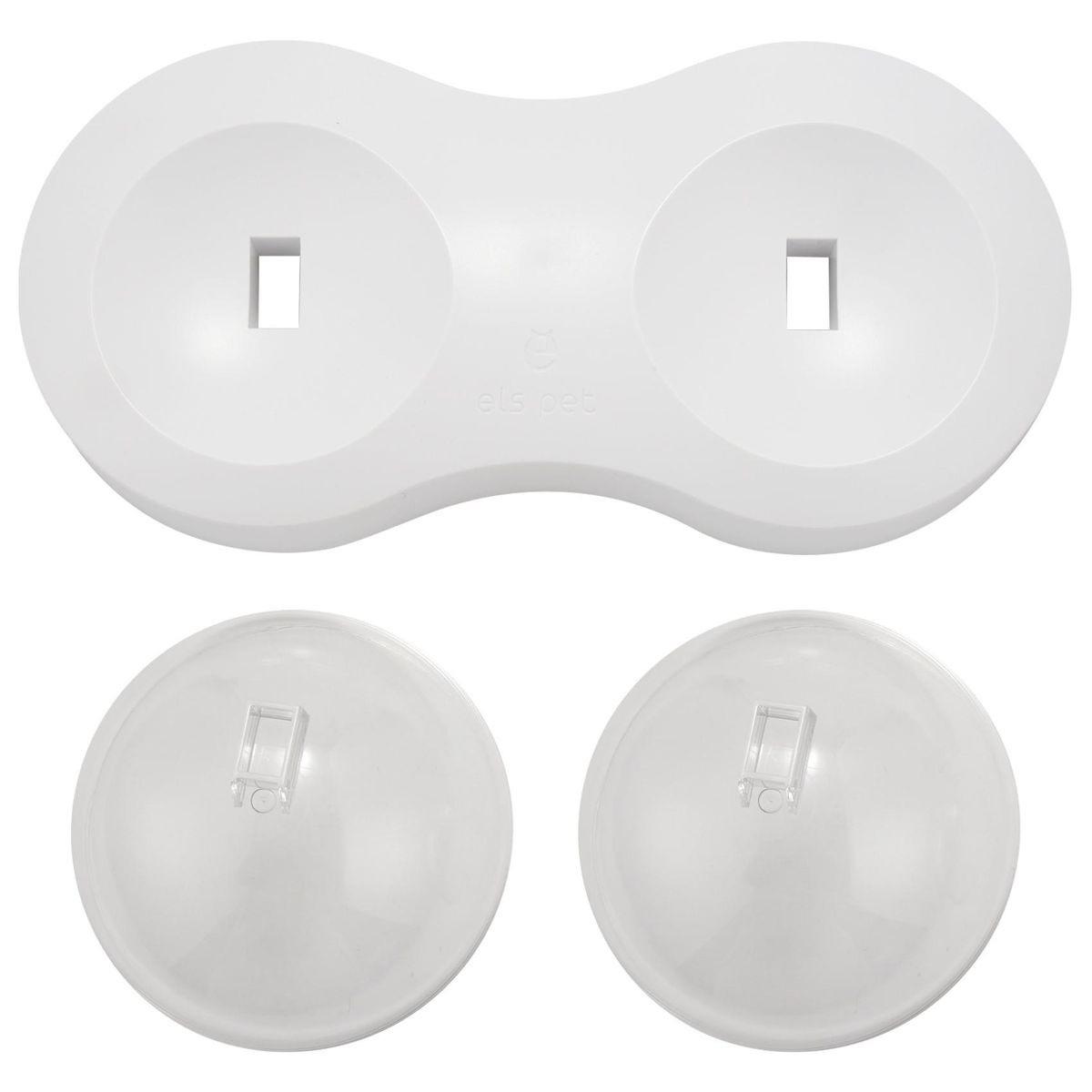e els pet Raised Pet Bowls for Cats and Small Dogs Plastic