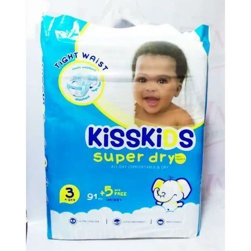 Baby Diaper - Size 3, (4-9)kg 91pcs