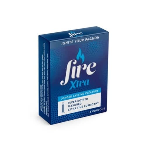 Fire Xtra Supper-Dotted Flavored Extra Time Lubricant - 6pcs