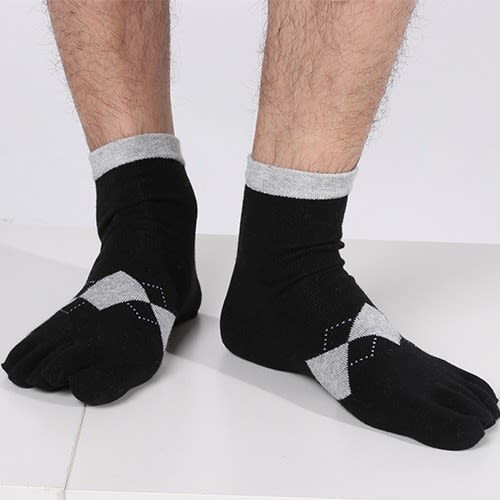 Five Toe Running, Exercise And Casual Socks - Black