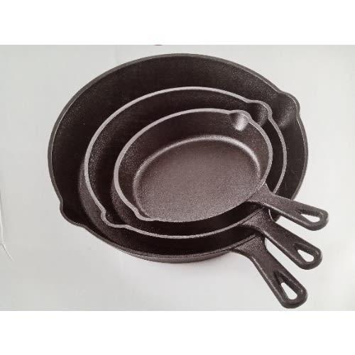 3-piece Cast Iron Skillets Set