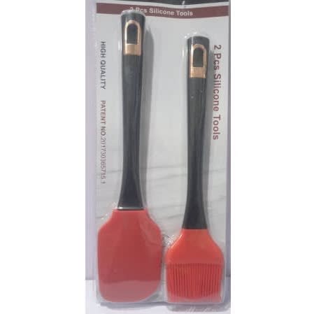 2pcs Silicon Spatula And Brush
