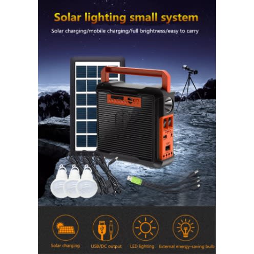 New Portable Multi-functional Emergency Light Rechargeable Solar Mini System