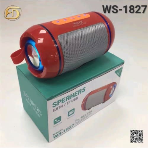 Ws-1827 Bluetooth Wireless Speaker Support Usb/tf Card/fm Radio