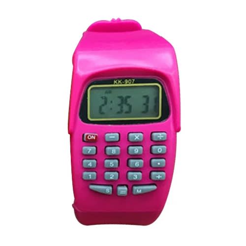 Multifunctional Digital Calculator Watch - Pink