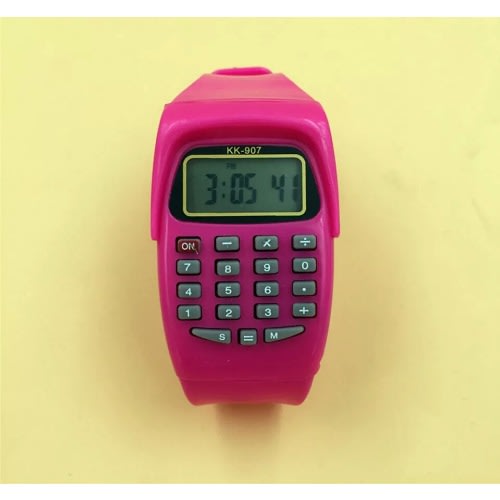 Multifunctional Digital Calculator Watch - Pink