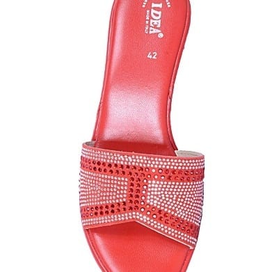 Wedge Slippers - Red