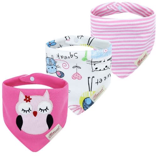 Girls Unicorn Bandana Bib - 3packs