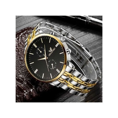 Men Black Dial Executive Wristwatch