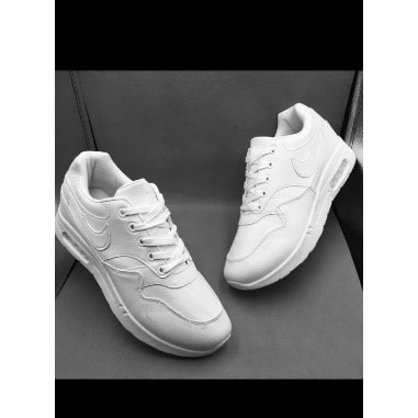 Unisex White Lace Up Sport Canvas