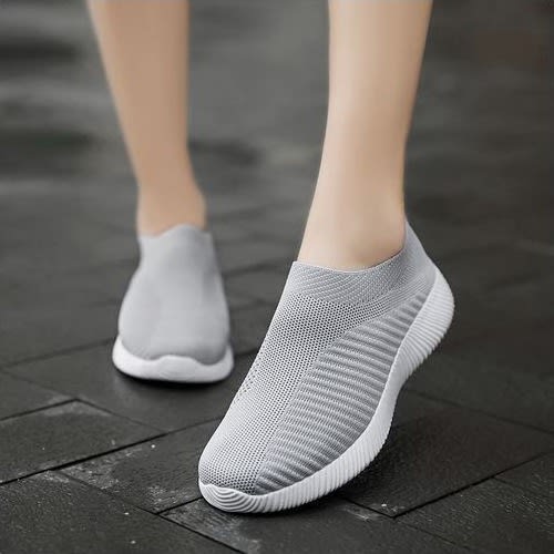 Comfy Breathable Sneakers - Grey