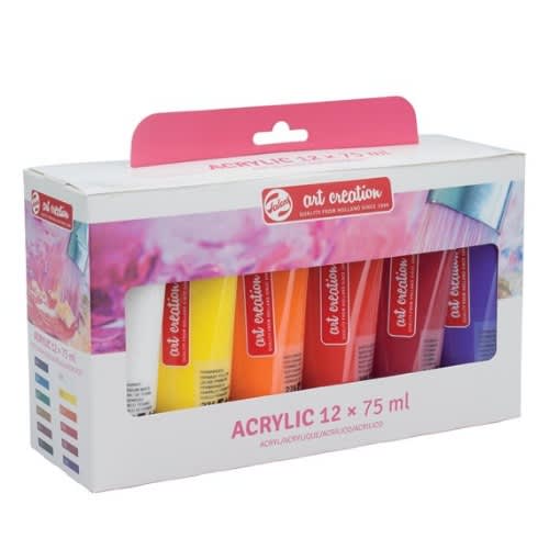 Acrylic Colour Set - 12 X Tube 75ml