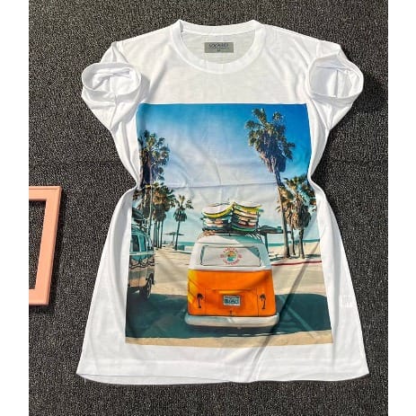 3d Graphics Van Print T. Shirt